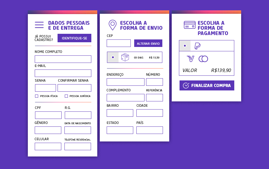 imagem ilustrando um checkout transparente de um e-commerce